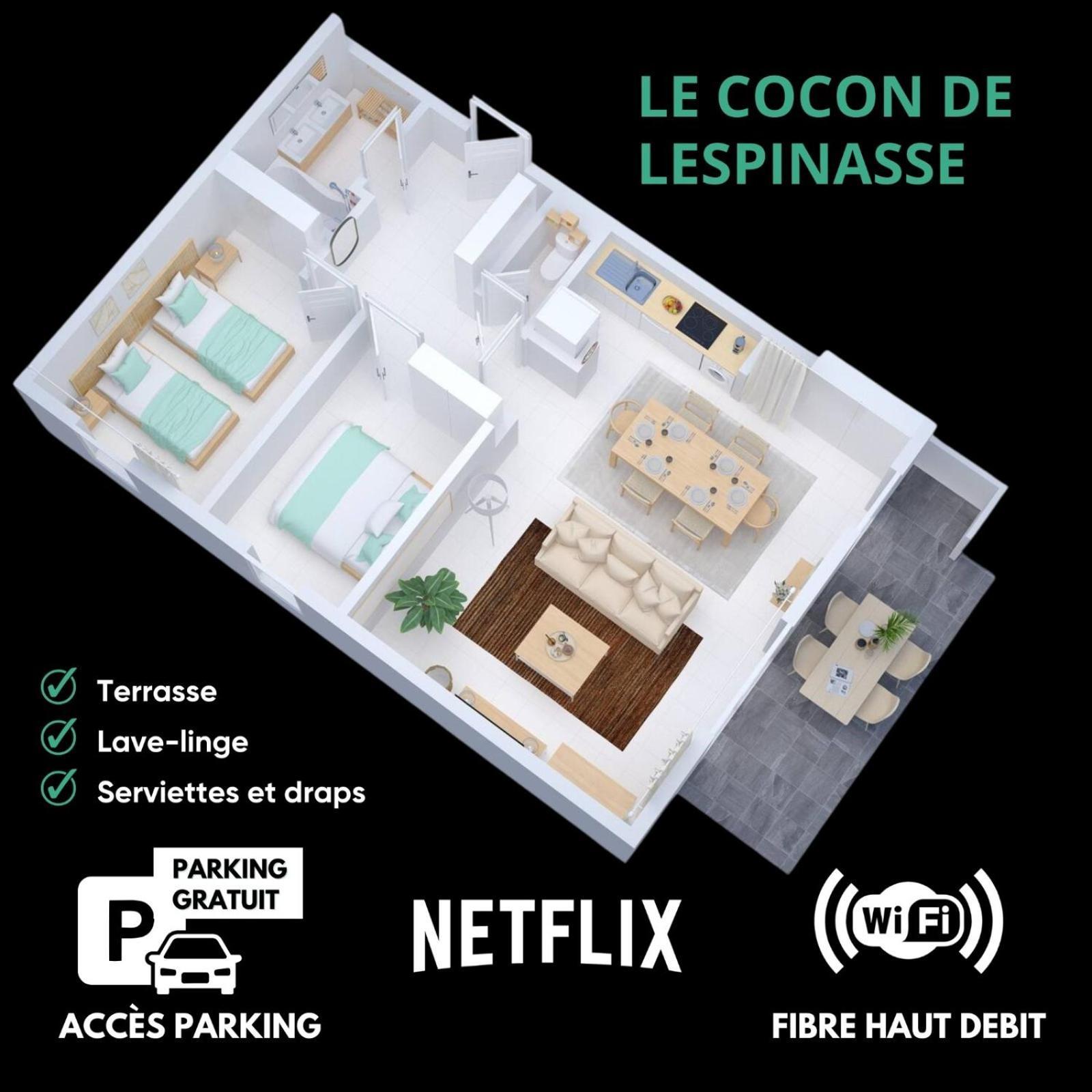 Le Cocon De Lespinasse - Parking - Checkin Autonome Apartment Екстериор снимка